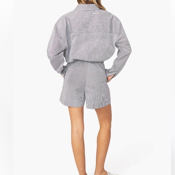 Button-Up Poplin Striped Matching Set - Picture 2 of 13